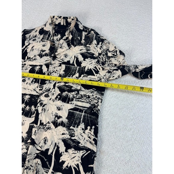 All Saints Black and Cream Casual Button Down Shirt - Picture 5 of 6